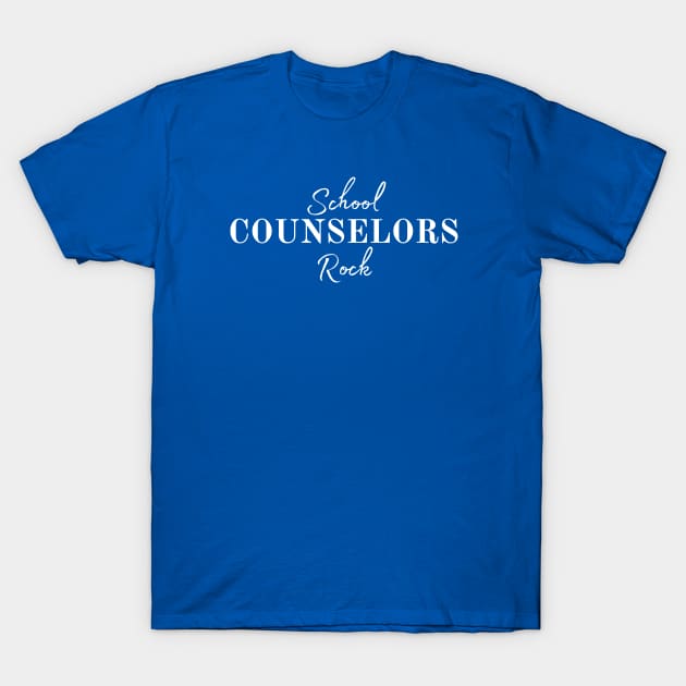 School Counselors Rock T-Shirt by HobbyAndArt